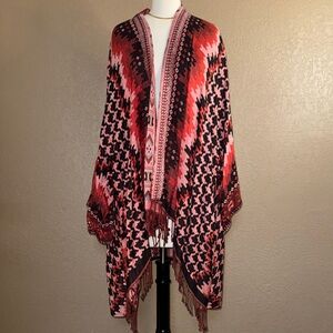 Chic BOK Southwest Style Patterned Midi Length Shawl
